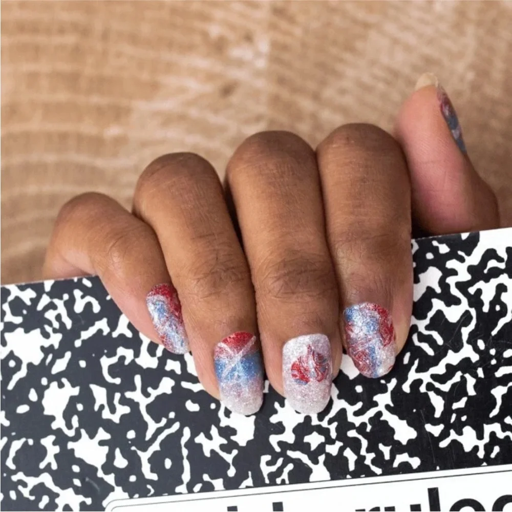 *Retired* Color Street: Take My Hand | Patriotic Red White Blue Heart Ribbon - Picture 2 of 8